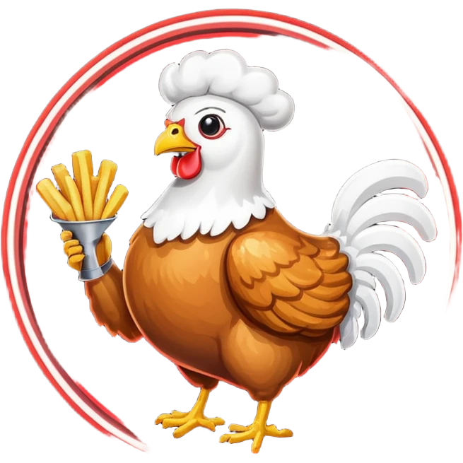 Retro Restaurant Sign Fried Chicken emoji