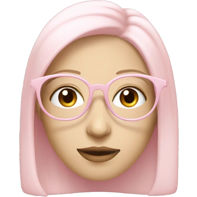 Pale Pink eyeglasses emoji
