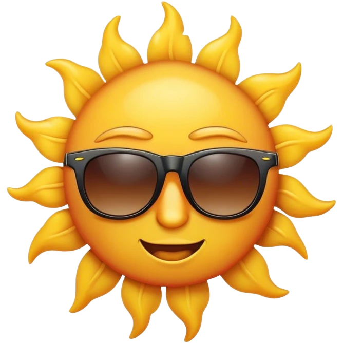 sun with sunglasses  emoji
