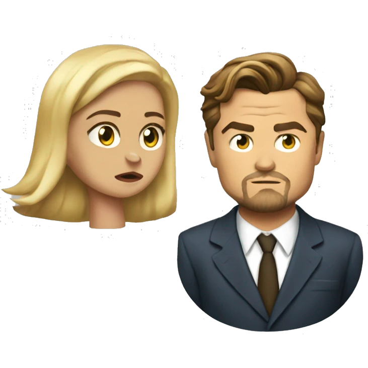 Leonardo DiCaprio rejecting a woman emoji