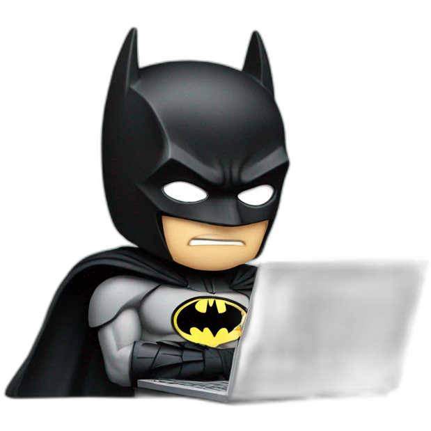 batman using laptop emoji