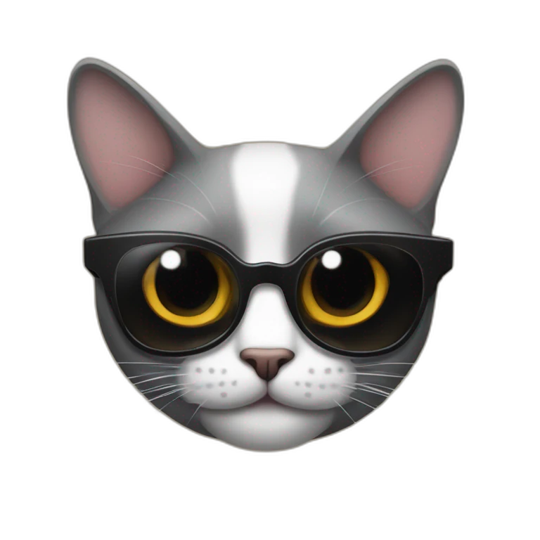 GATO NEGRO CON LENTES DE SOL emoji
