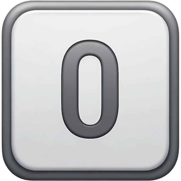 a white rounded square with a number 1 emoji