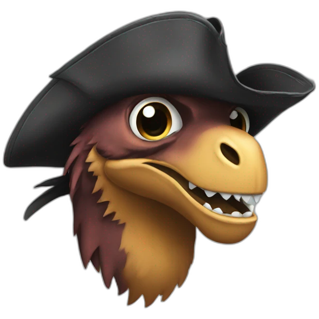 Raptor pirate emoji
