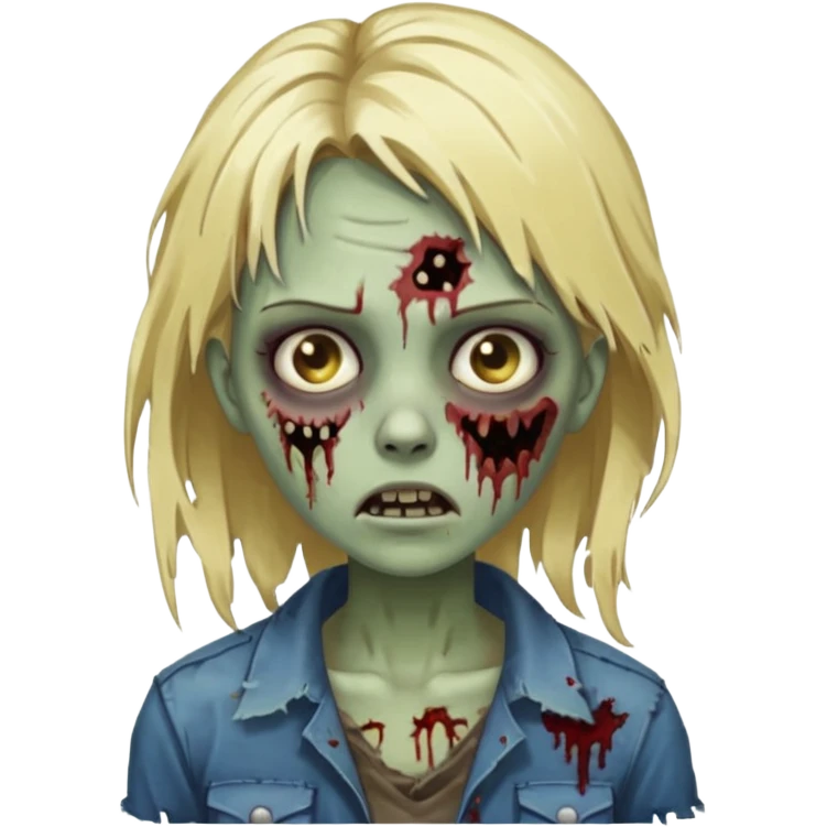 blonde zombie girl  emoji