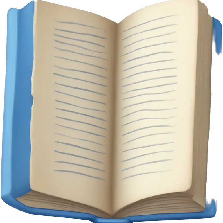 White and blue book emoji