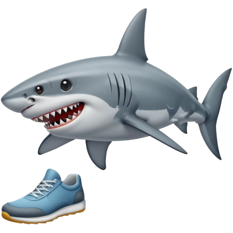 Shark with a shoes emoji