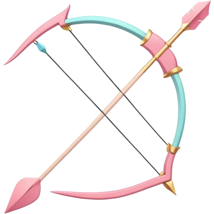 Romantic pastel Cupid’s bow and arrow emoji