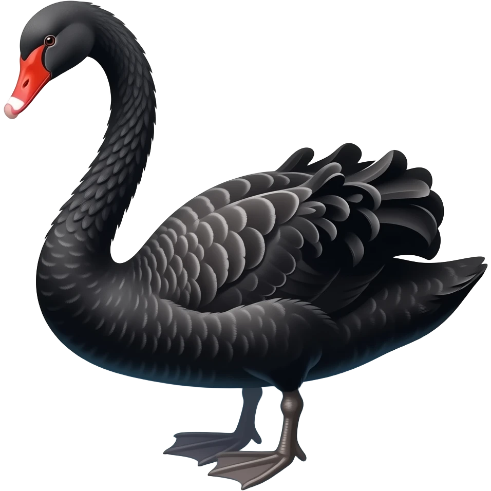 I want a black swan no I mean like this one 🦢 but a black swan emoji. Make it exactly like the white apple swan emoji but black. It’s my spirit animal emoji