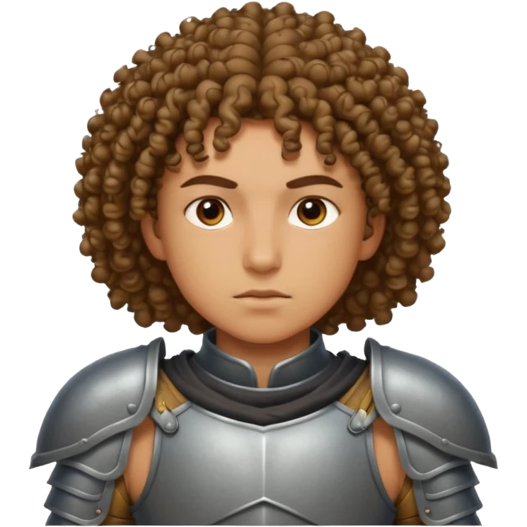curly haired warior emoji