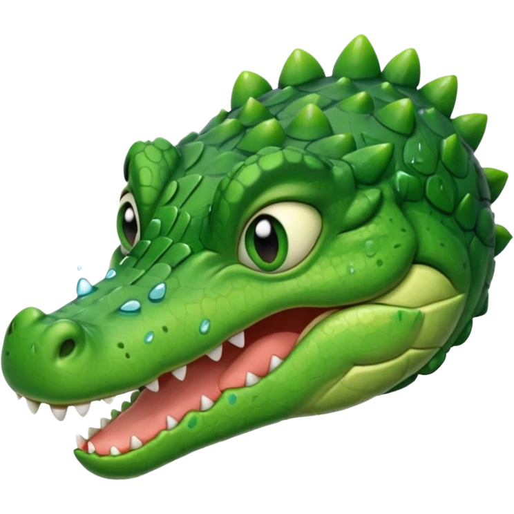 crocodile,eyes closed, many tears coming out emoji
