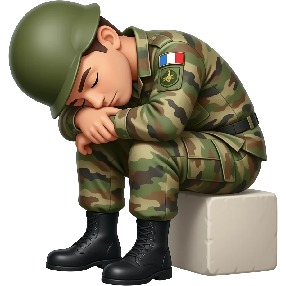 un guardia sentado dormido hacia abajo emoji