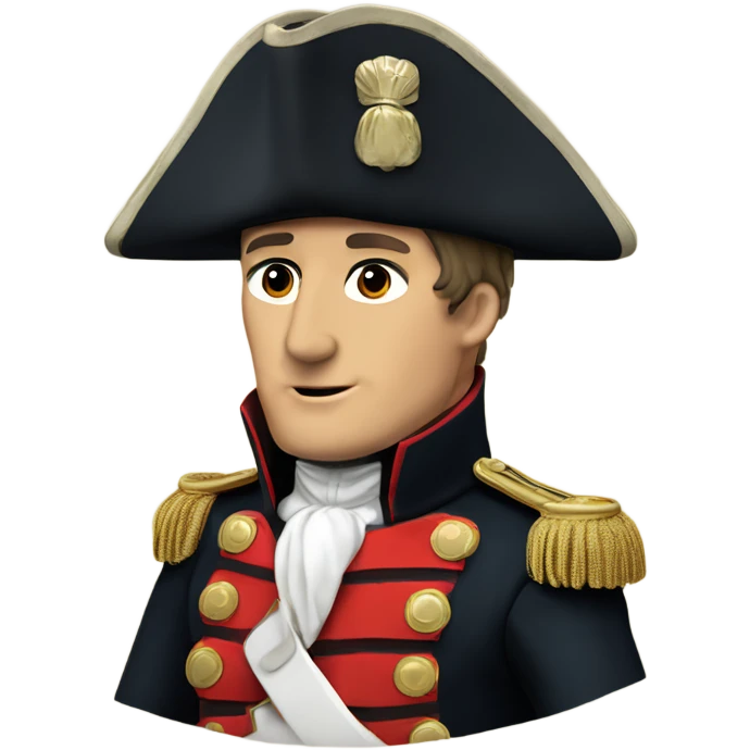 Napoleon Bonaparte wearing his hat and uniform emoji