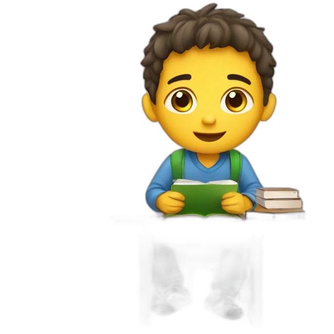 boy doing homework emoji
