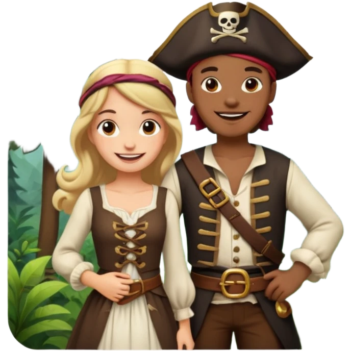 pirate and parپرنسس emoji