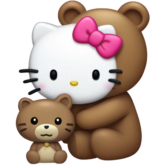 hello kitty with bear  emoji