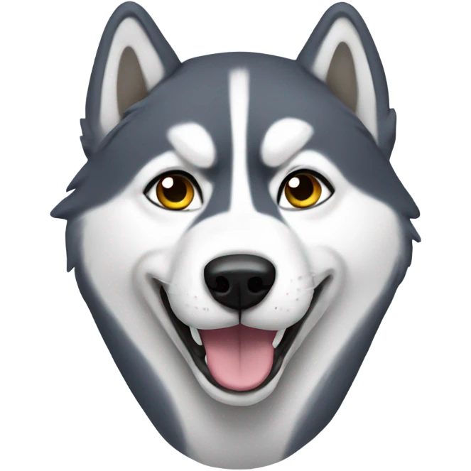 Husky wearing a hoodie emoji