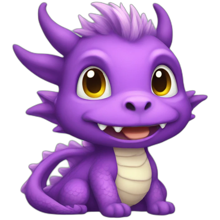 Fluffy dragon emoji