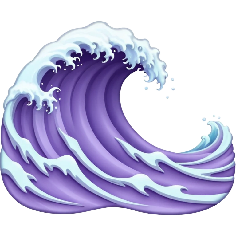 Pastel purple sea wave emoji
