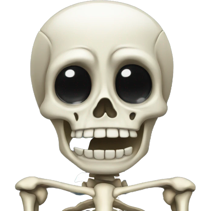 Skeleton crying emoji