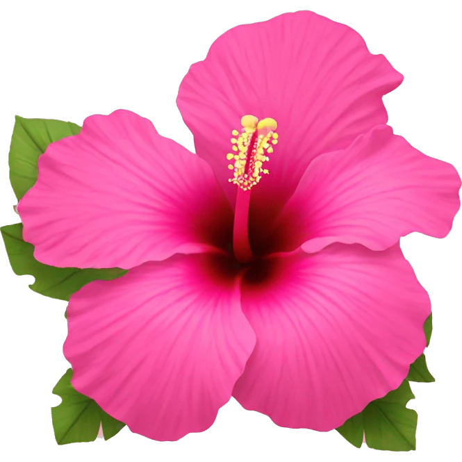 Pink hibiscus  emoji