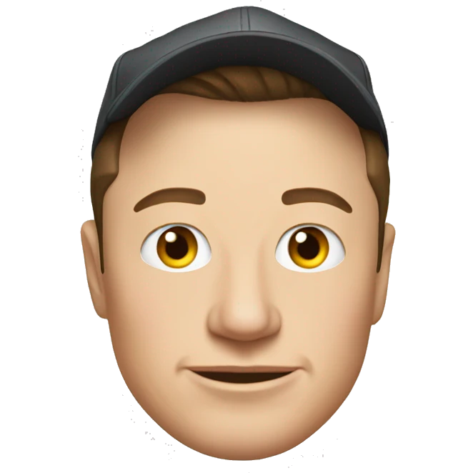 Elon musk with cap emoji