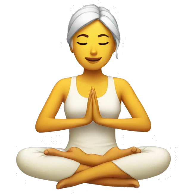 Chica meditando emoji