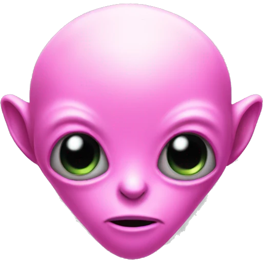 Pink alien emoji