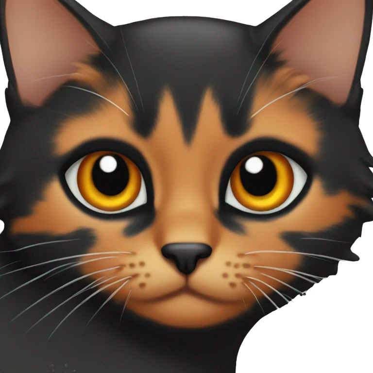 Black and orange cat emoji