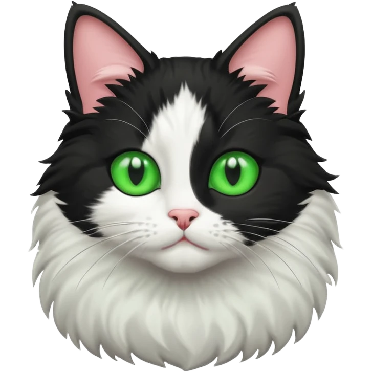 A bicolor cat emoji emoji