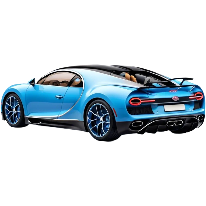 Bugatti Chiron - Bugatti (Model Year: 2022) (Iconic colour: Blue and black) emoji