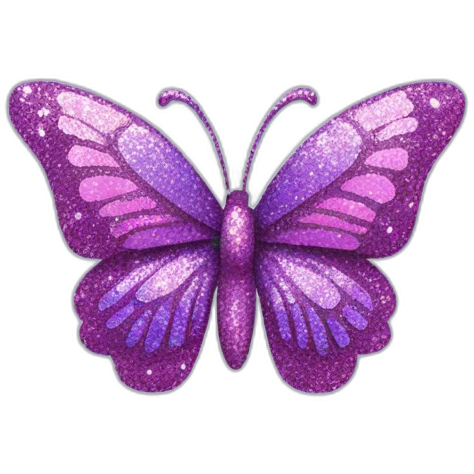 Glitter butterfly emoji