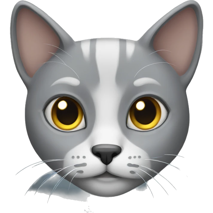 Grey cat emoji