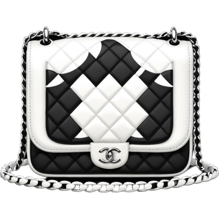 black and white le boy chanel bag emoji