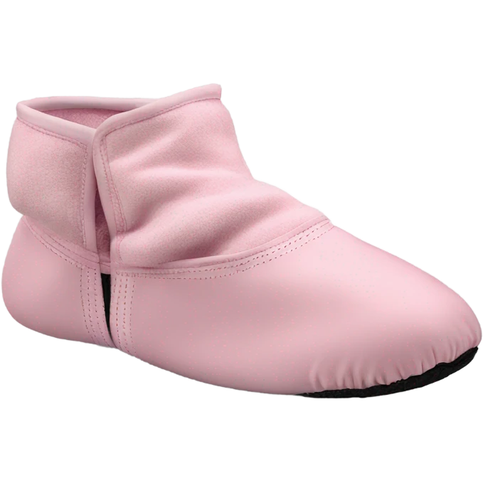 bloch pink warm up ballet booties with black sole emoji