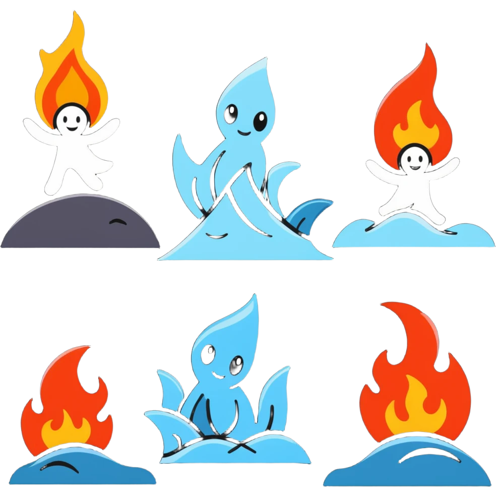 four elements nature powers emoji