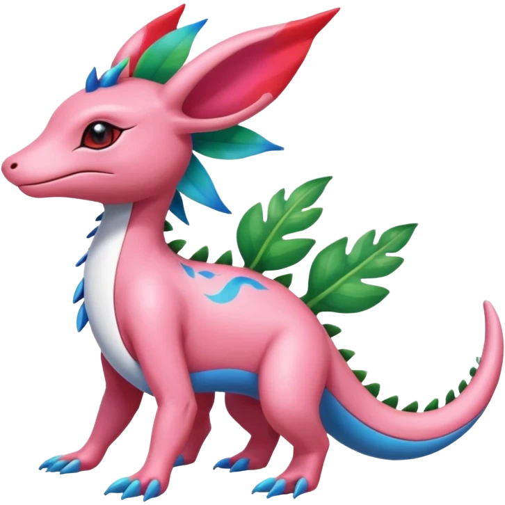 Shiny Exotic Salandit-Sylveon-Shaymin-Meganium-Hybrid-Creature emoji