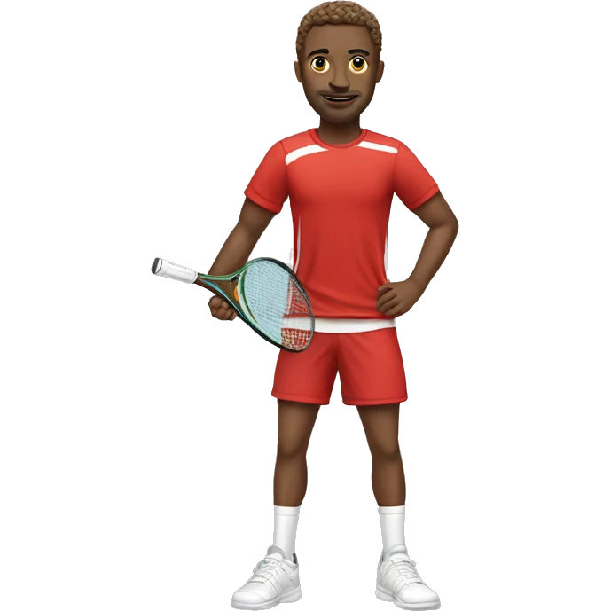 tenis player whith red t-shirt emoji