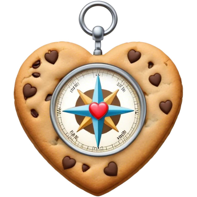 cookie heart compass emoji