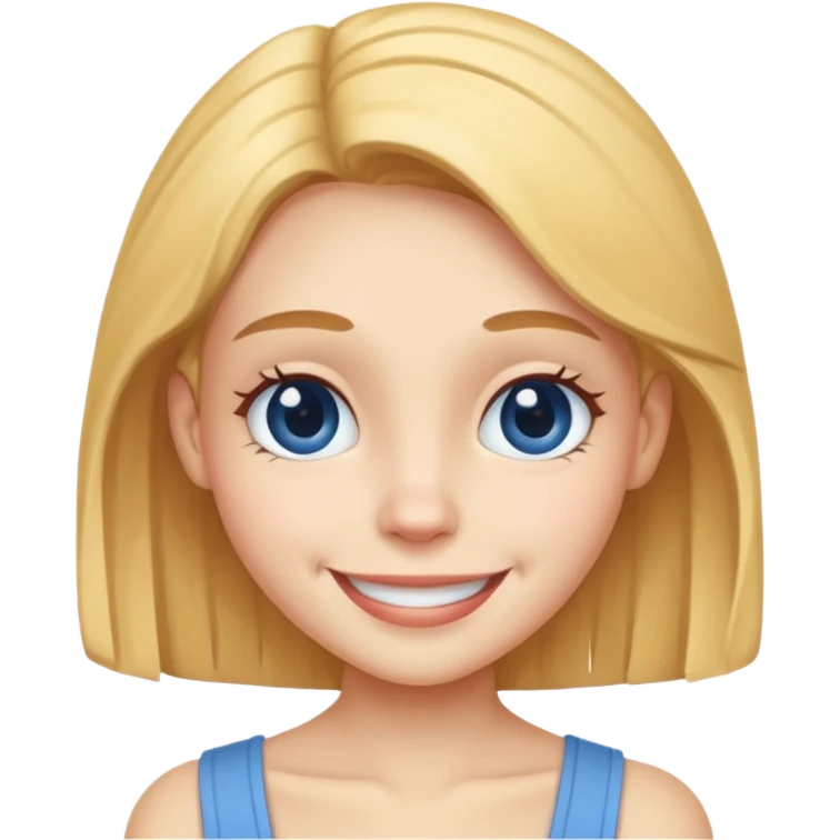 Bonnie Blue skinny, smiling emoji