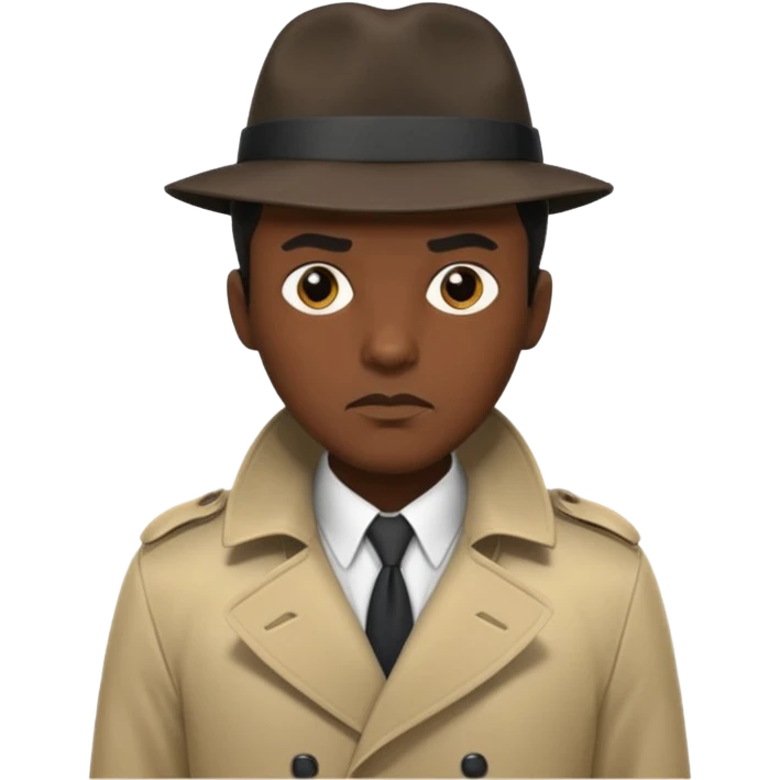 detective, black emoji