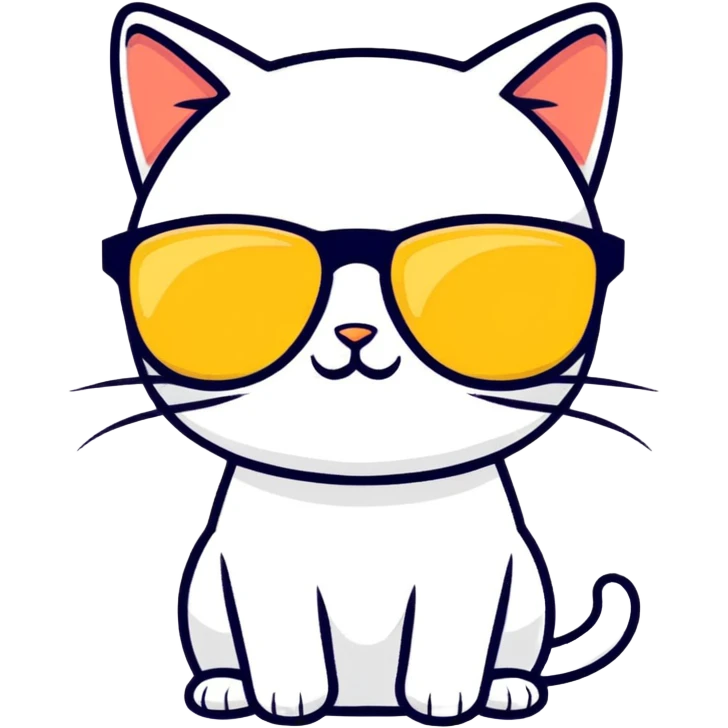 Cat with sunglasses emoji