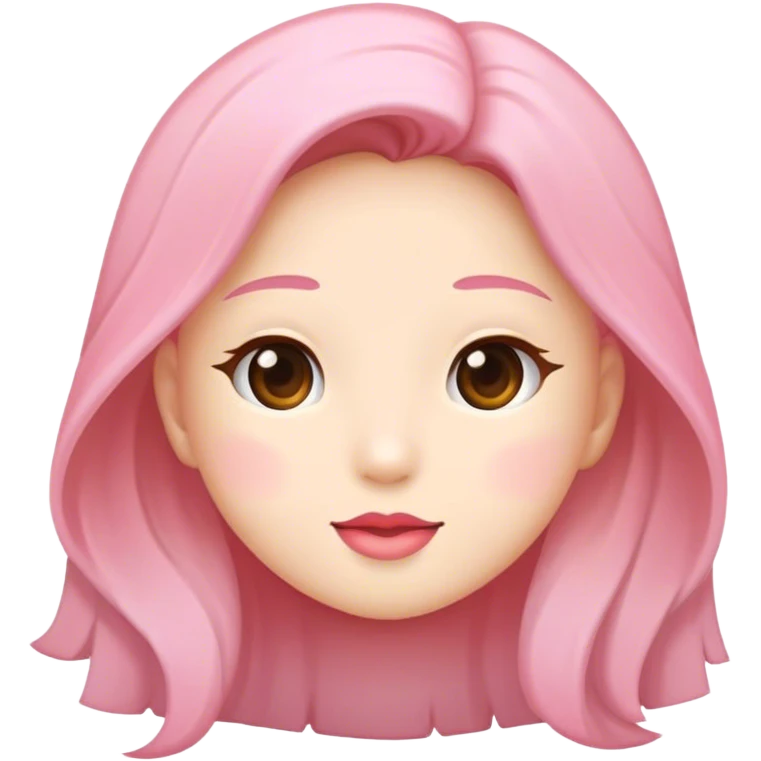 หมีสีชมพูติดโบว์ชมพู ถือไอศกรีม emoji