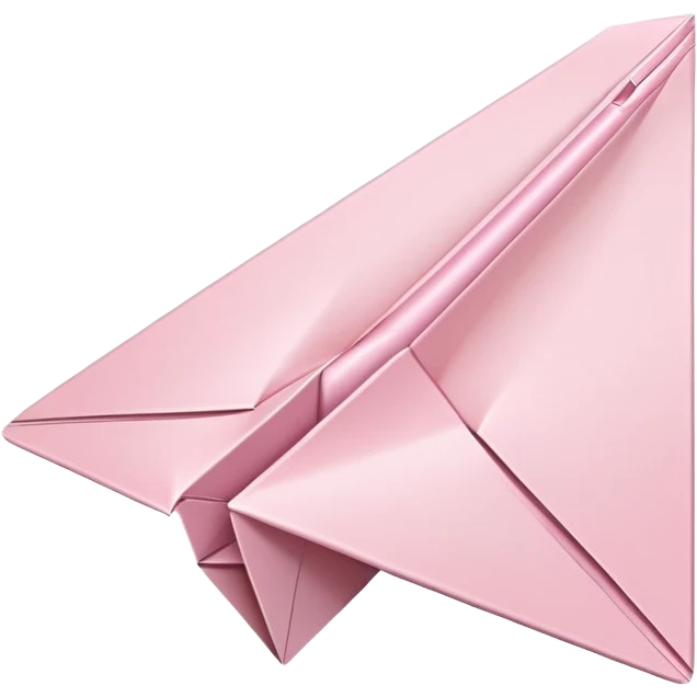 Light pink paper airplane emoji