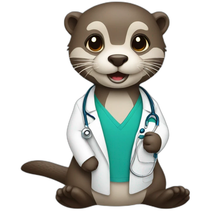 Otter doctor emoji
