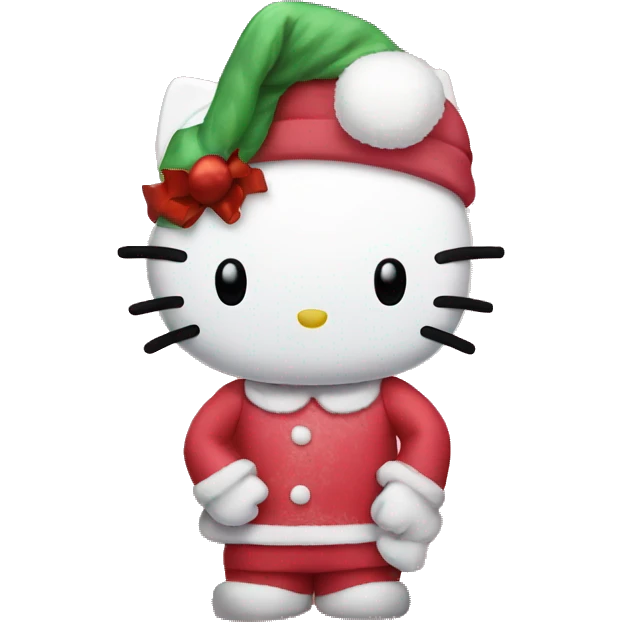 Hello kitty Christmas emoji