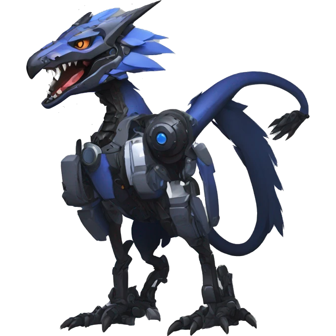 Edgy Anthro Futuristic Mechanical Sergal-raptor-nargacuga-vernid emoji