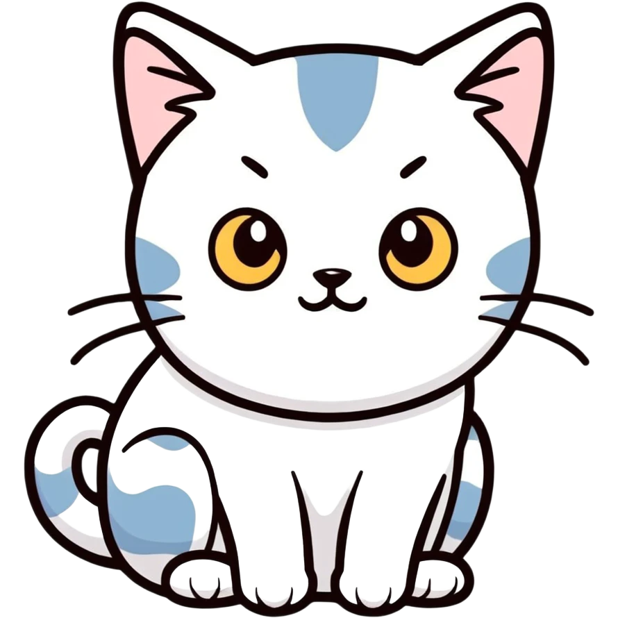 Cats with marble shaped looking eyes emoji
