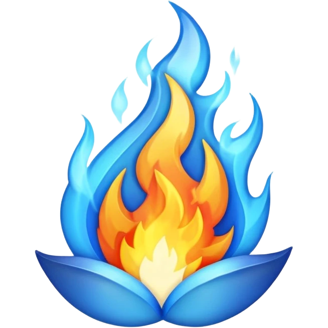 Llama de fuego azul emoji