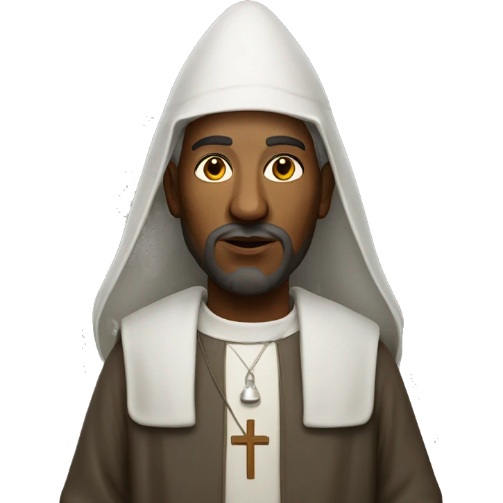religious pilgrim photorealistic serious emoji